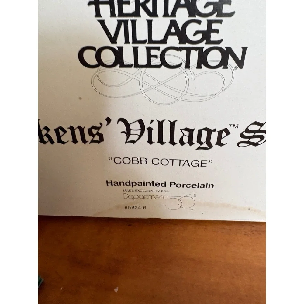 Dept 56 Dickens Village Cobb Cottage OS House Multicolor Porcelain 5824-6